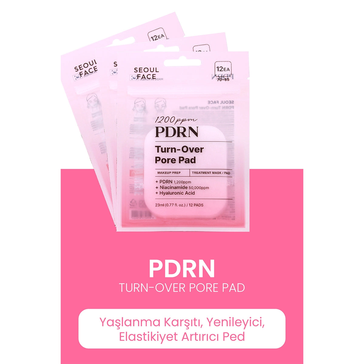 Yüz Temizleme Pedi PDRN 12 Adet