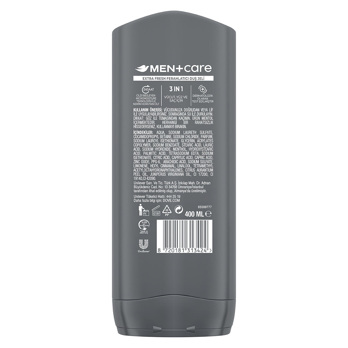 Dove Men +Care Extra Fresh Ferahlatıcı Duş Jeli 400 ml