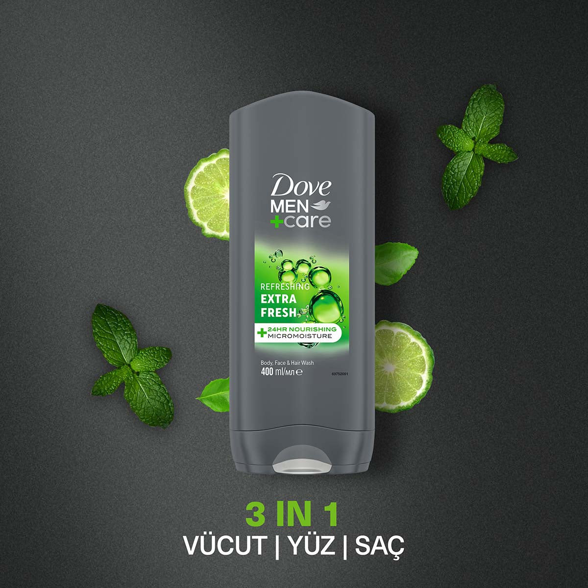 Dove Men +Care Extra Fresh Ferahlatıcı Duş Jeli 400 ml