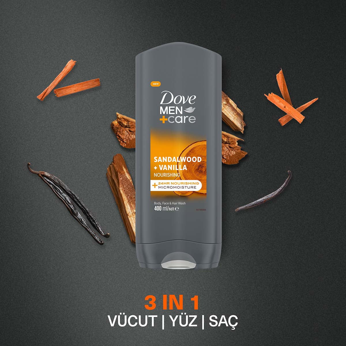 Sandalwood + Vanilla Besleyici Duş Jeli 400 ml