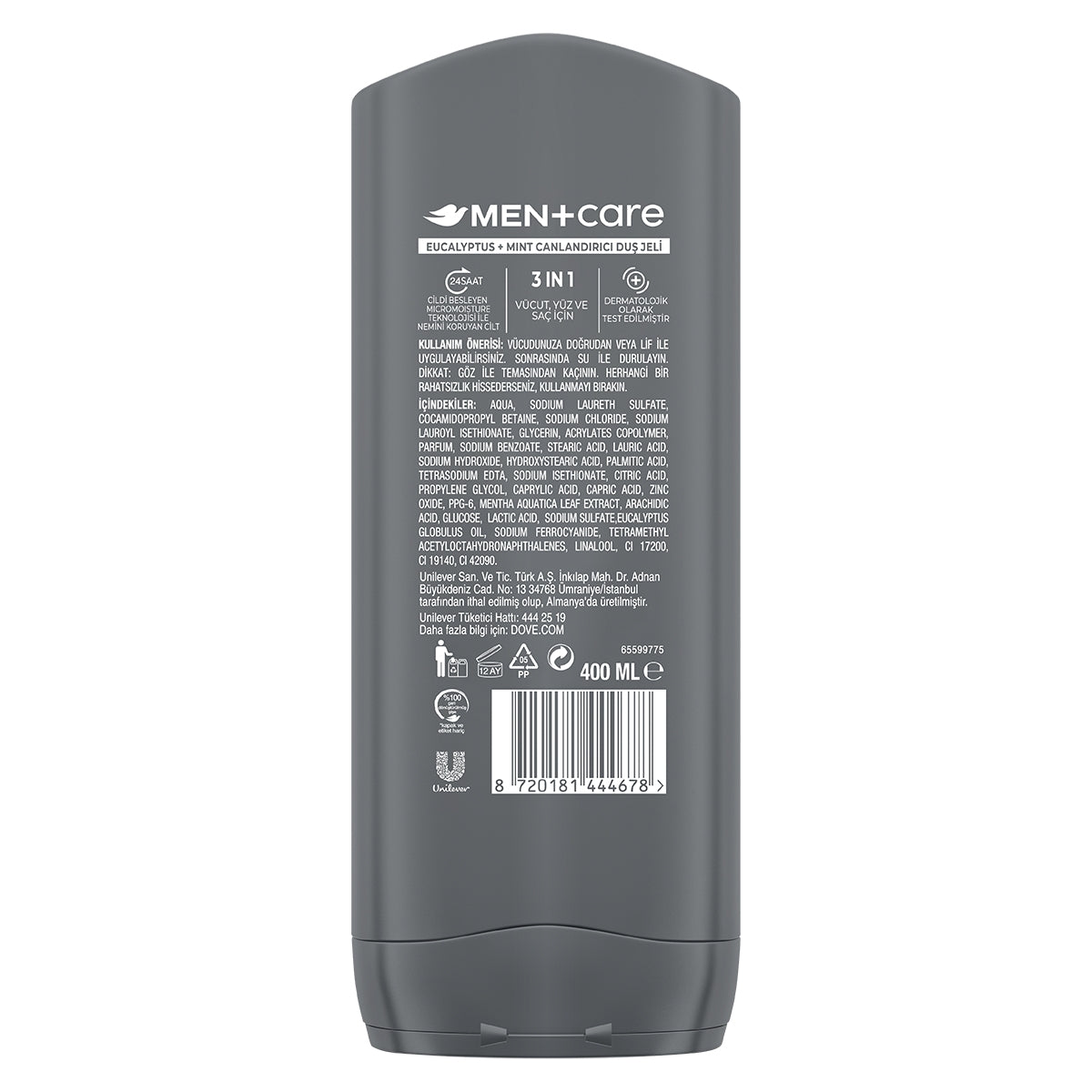 Dove Men +Care Eucalyptus + Mint Canlandırıcı Duş Jeli 400 ml
