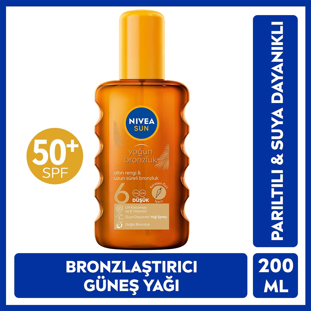 Yoğun Bronzlaştırıcı Güneş Yağı Spreyi 200 ML