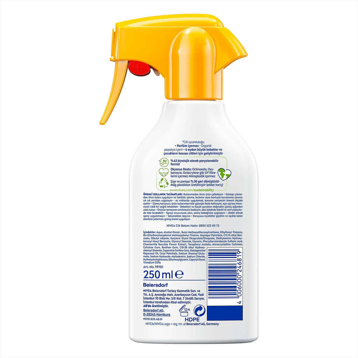 Güneş Kremi Kids Hassas SPF50 50 ML
