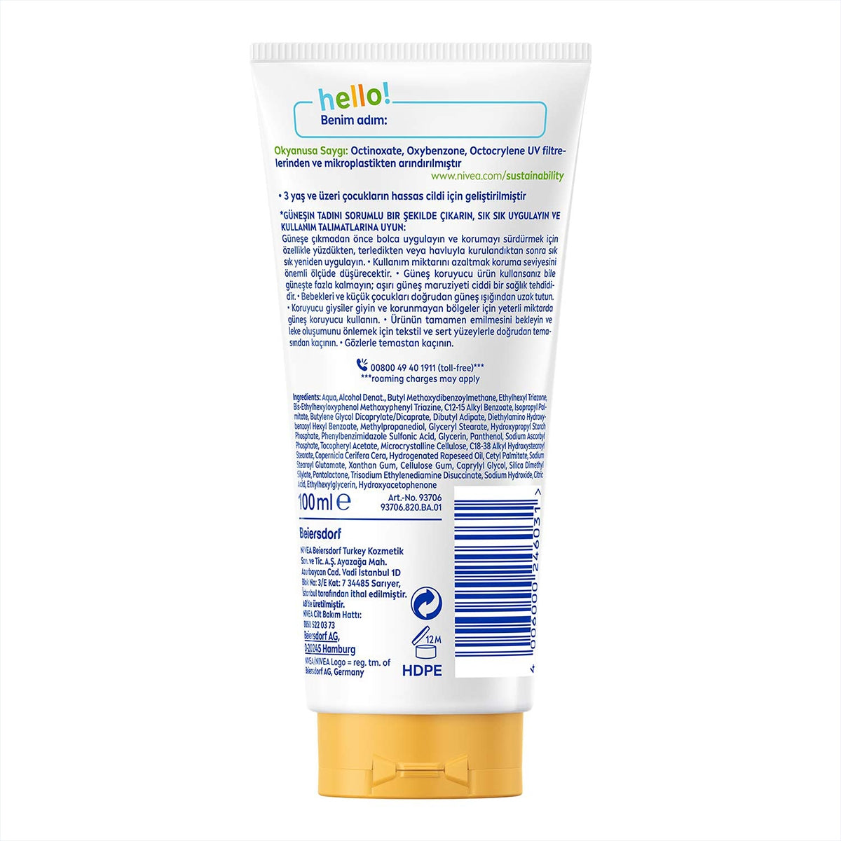 Güneş Kremi Kids Günlük Koruma 100 ml