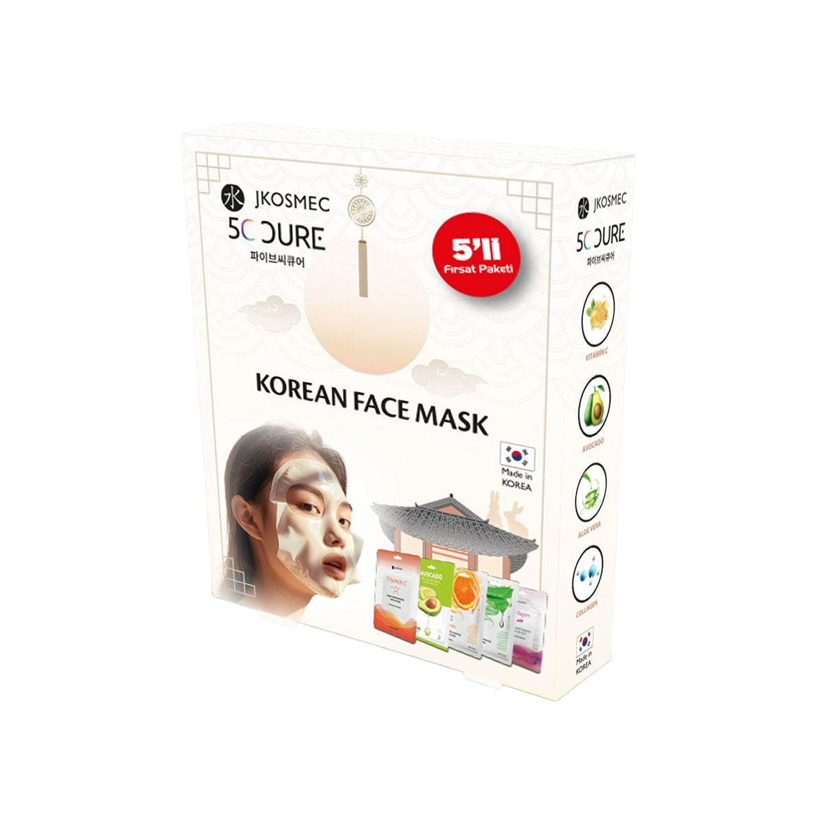Kağıt Maske Paket 5li
