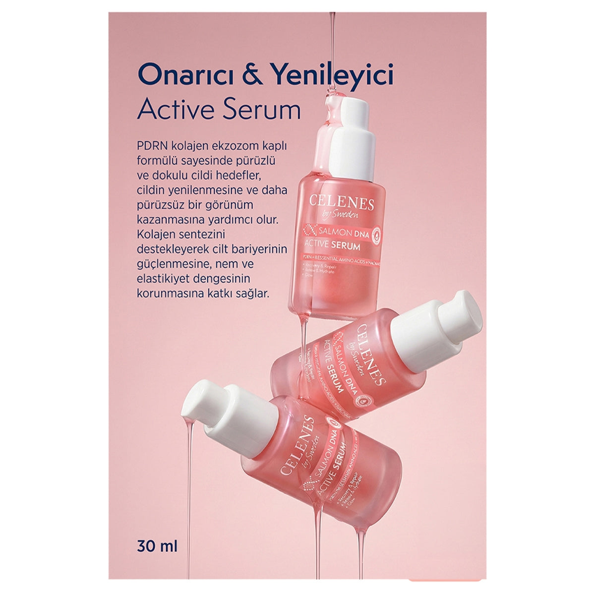 Yüz Bakım Serumu Somon DNA Aktif 30 ml