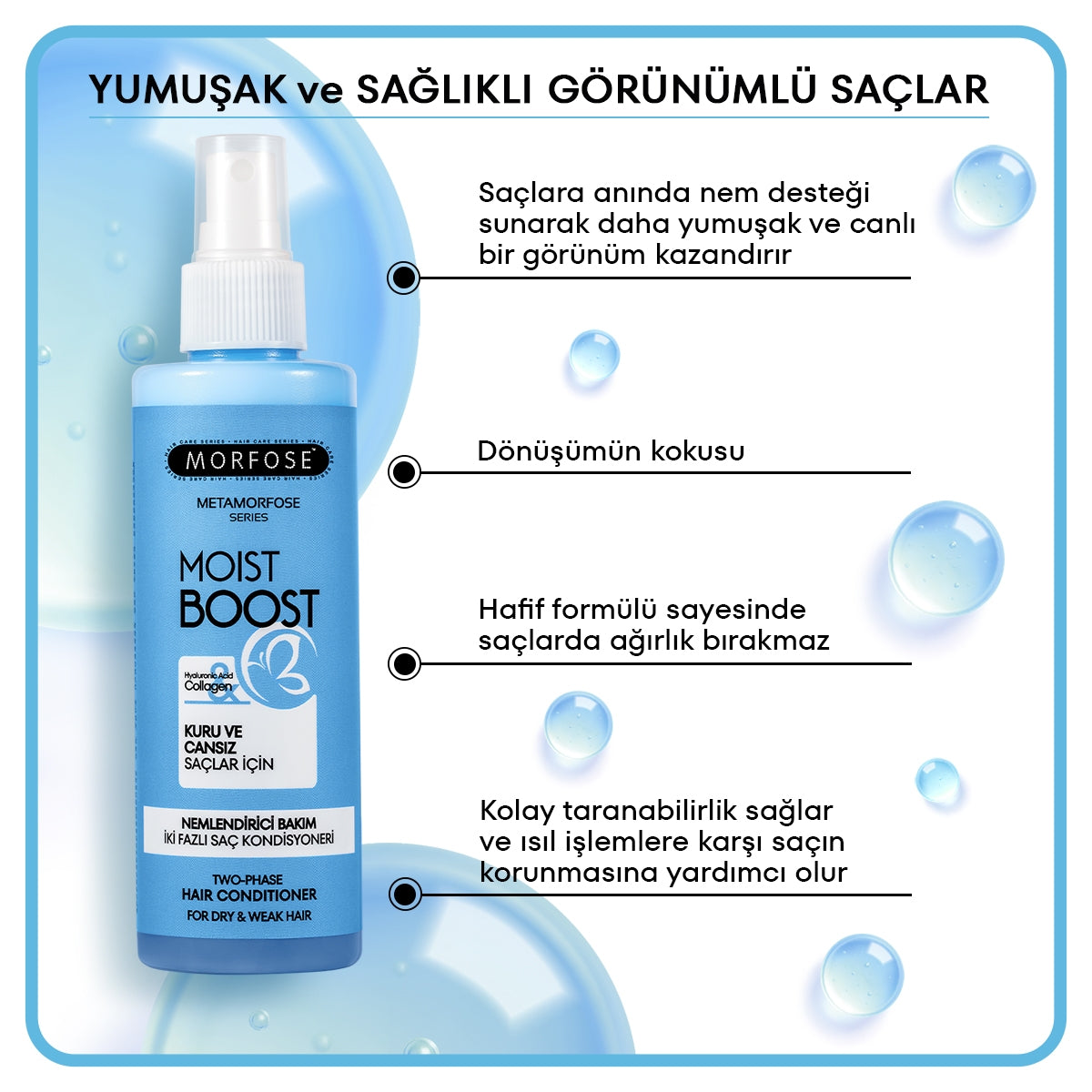 Sıvı Saç Kremi Metamorfose Nemlendirici Çift Fazlı 200 ml
