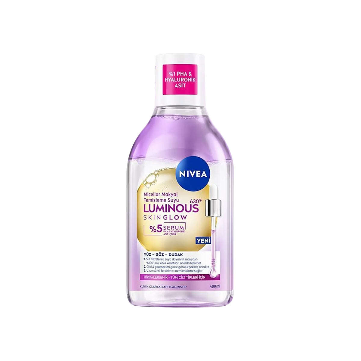 Luminous630 Skin Glow Çift Fazlı Micellar Makyaj Temizleme Suyu 400ml
