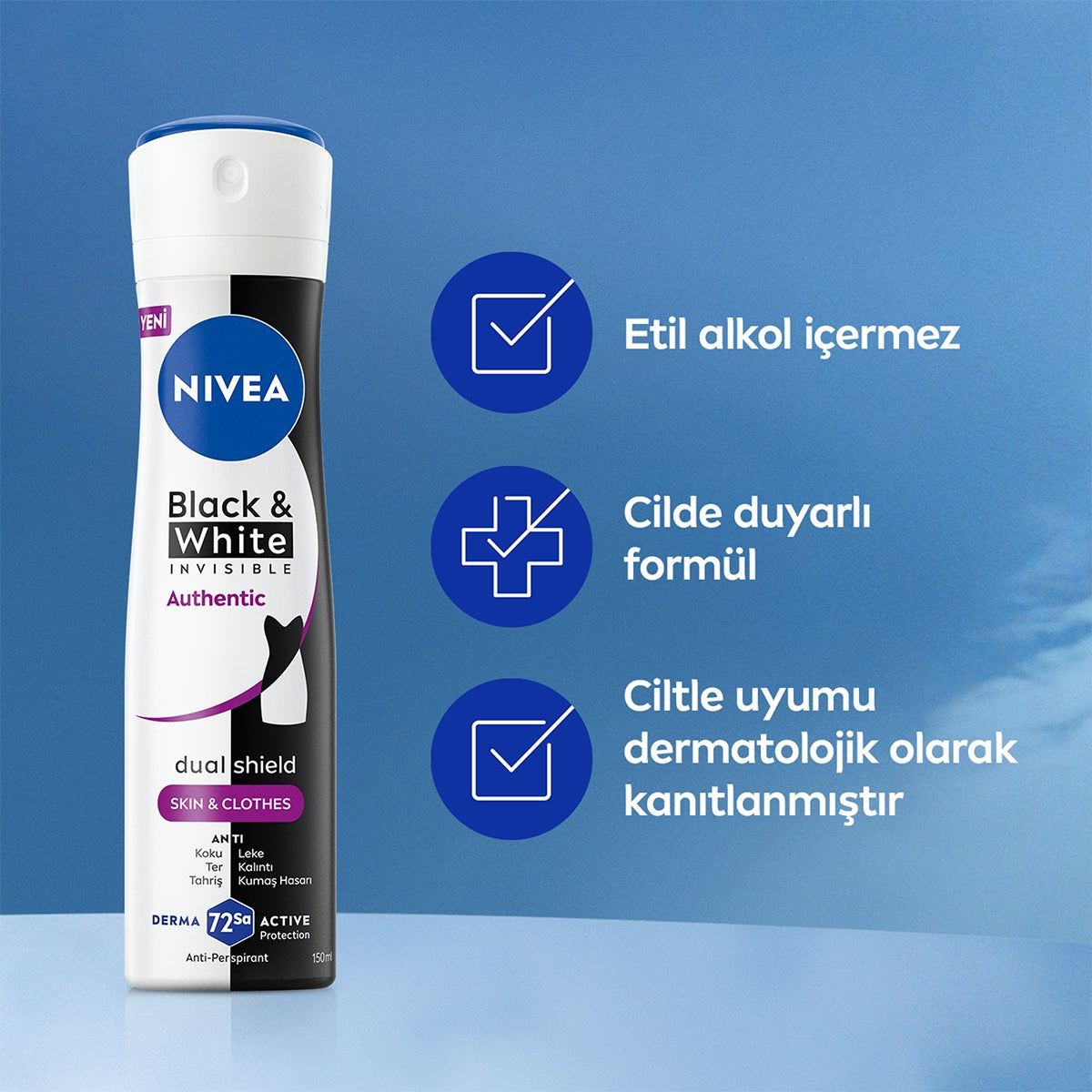Black and White Authentic Kadın Sprey 150ml