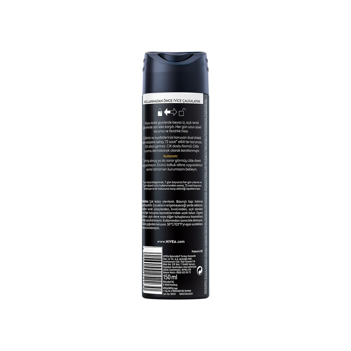 Nivea Black and White Epic Night Erkek Sprey 150ml