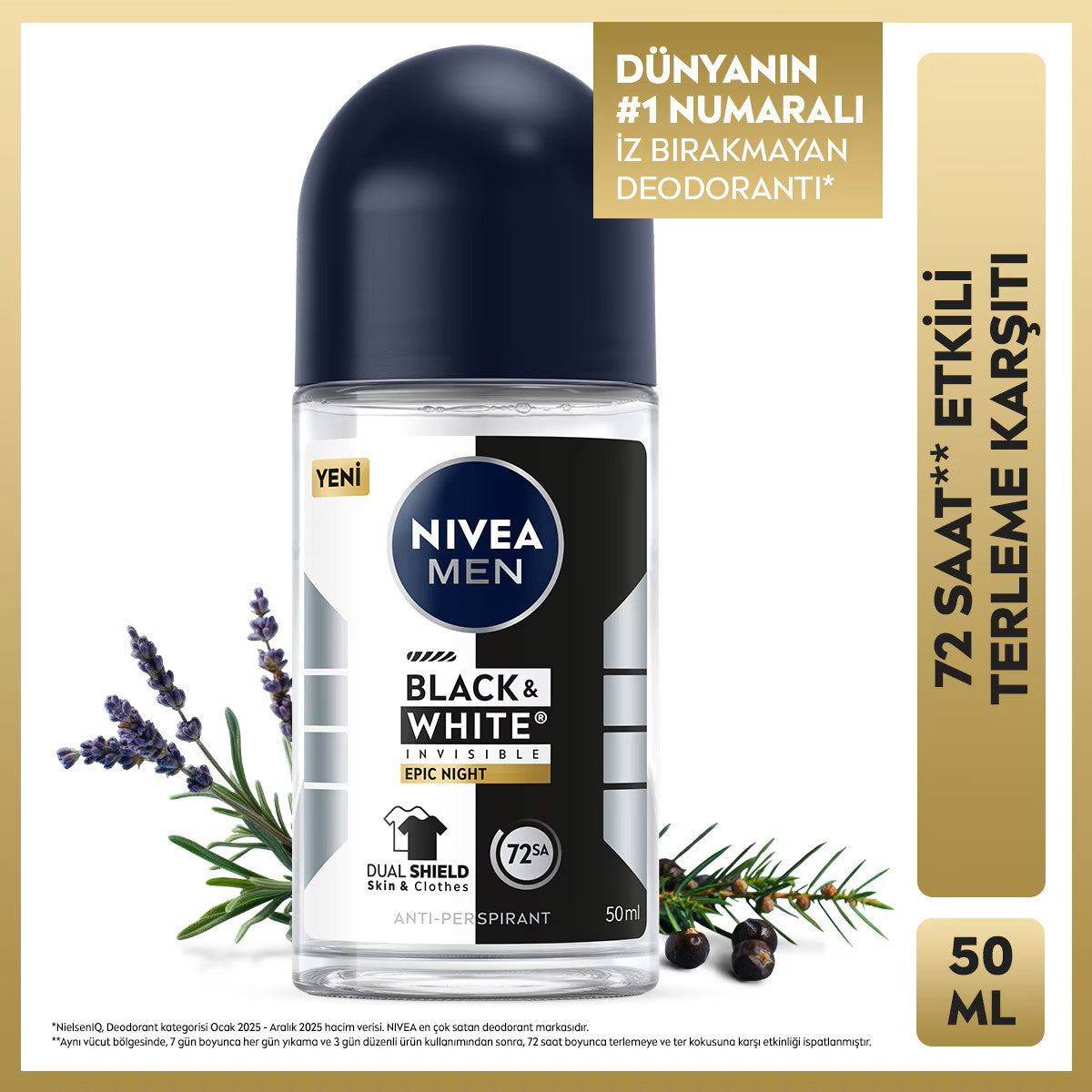 Black and White Epic Night Erkek Roll-on 50ml