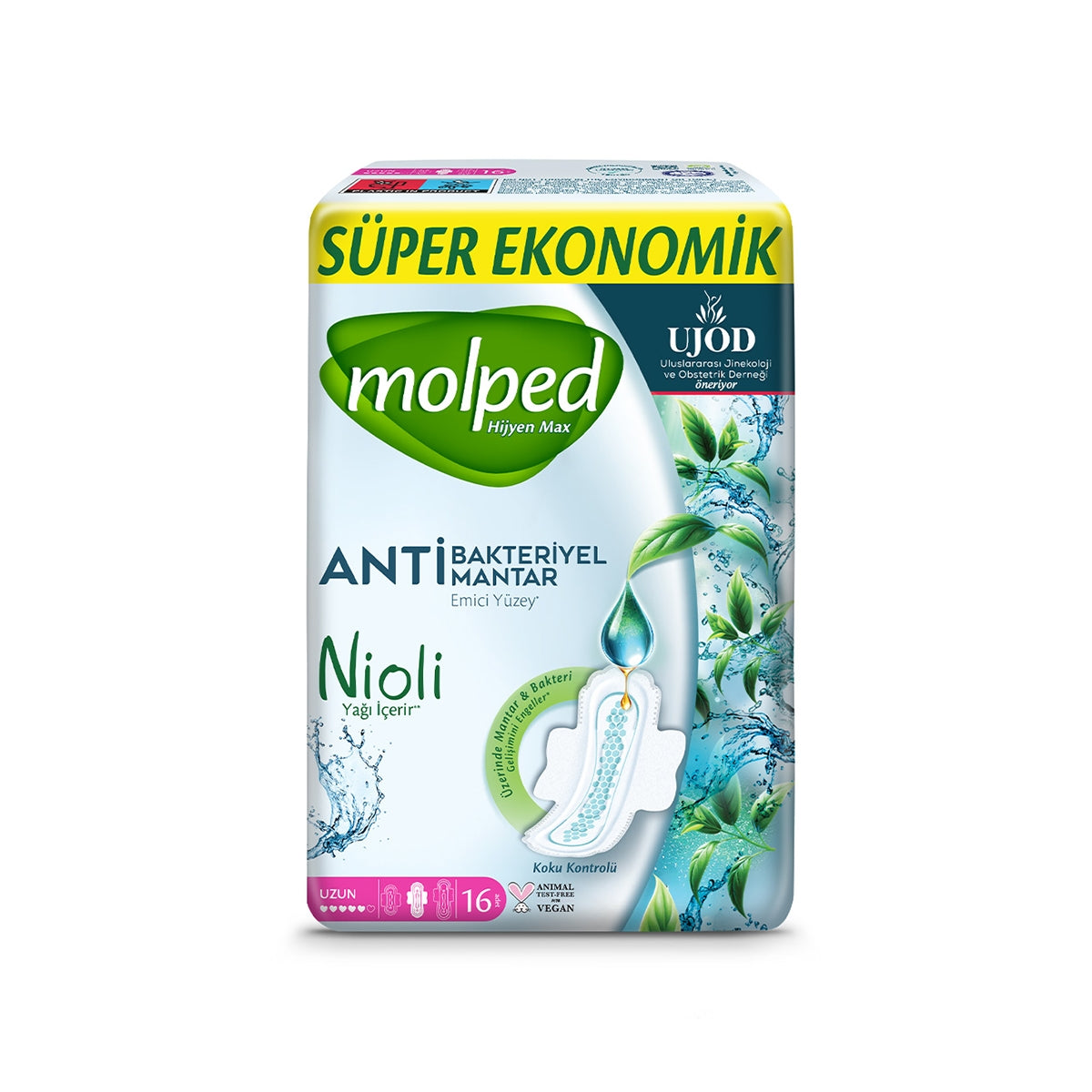 Molped Hijyen Max Süper Eco Uzun Hijyenik Ped 16'lı