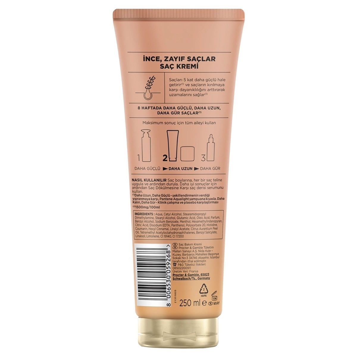 PANTENE SAÇ KREMİ ABUNDANT 250 ML