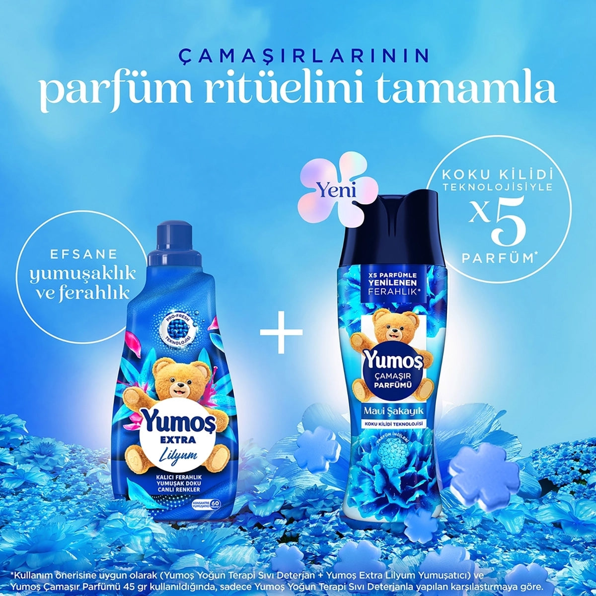 YUMOŞ ÇAMAŞIR PARFÜMÜ MAVİ ŞAKAYIK 200 GR