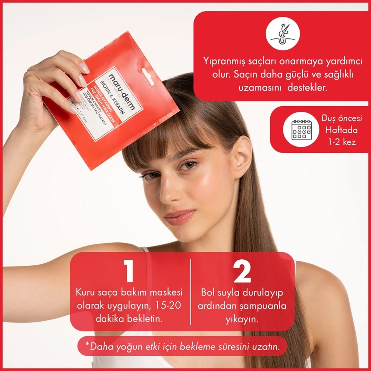 MARUDERM SAÇ MASKESİ YOĞUN ONARICI 50 ML