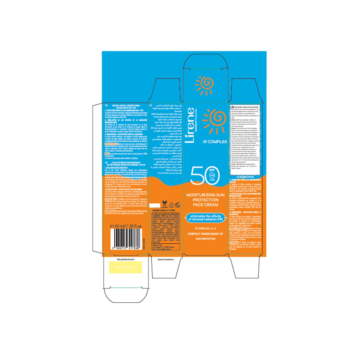 Sunscreen Face Cream Spf50 40ml