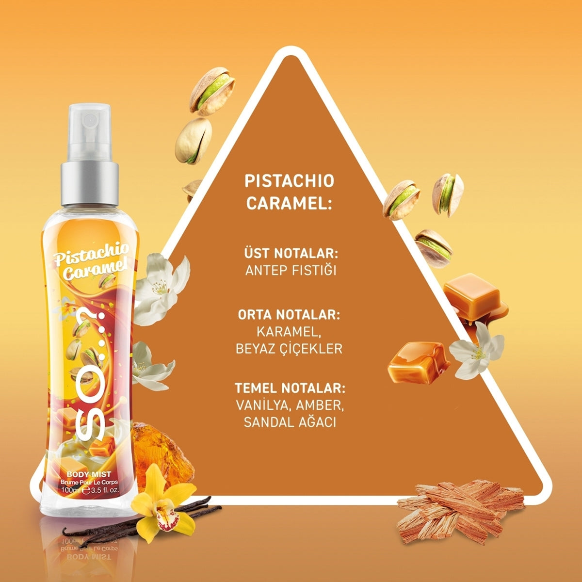 SO BODY MIST PISTACHIO CARAMEL 100ML