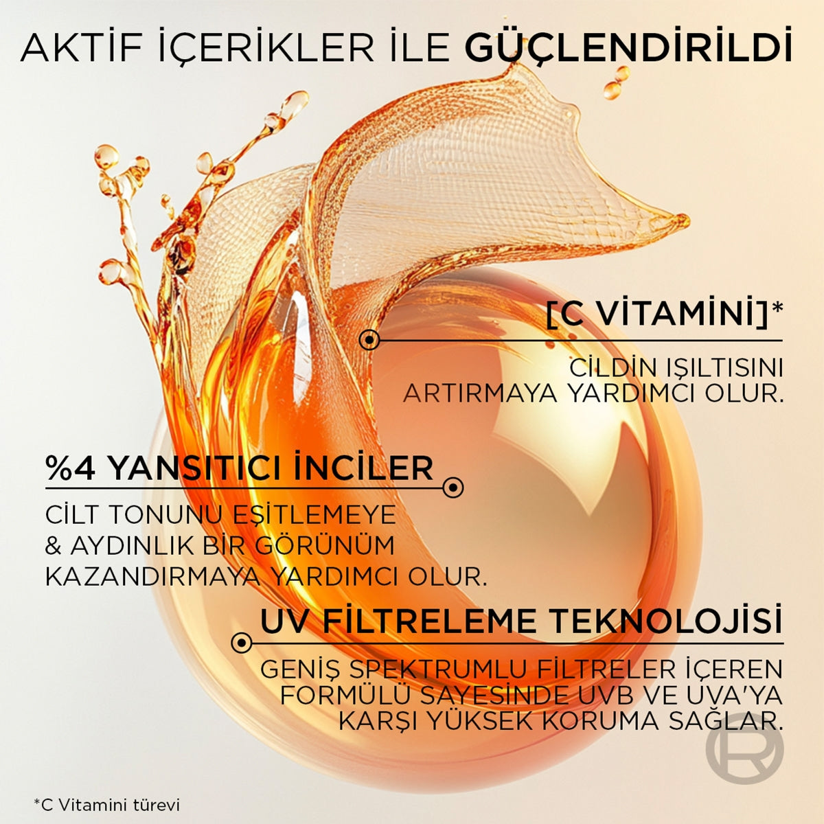 Revitalift C Vitamini Renkli Işıltılı Nemlendirici Krem SPF30
