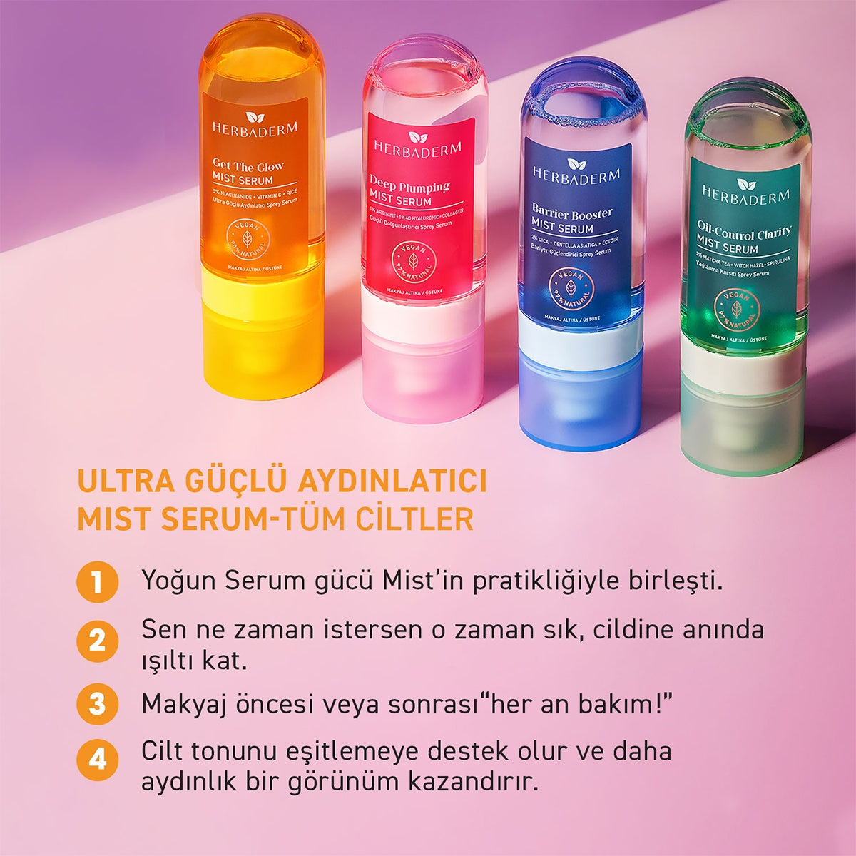 Herbaderm Ultra Güçlü Aydınlatıcı Spreyt Serum 80 ml