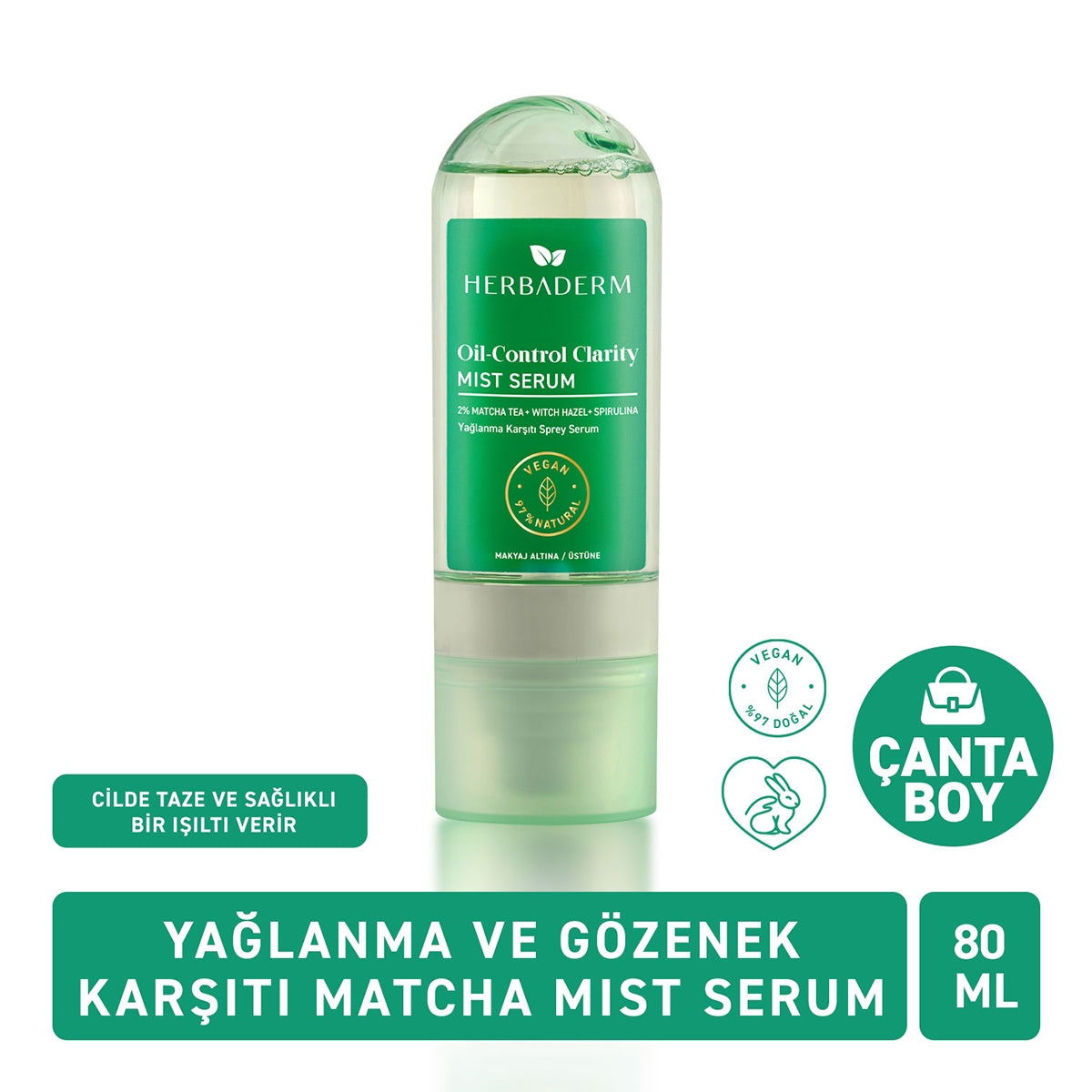 Herbaderm Yağlanma Karşıtı Sprey Serum 80 ml