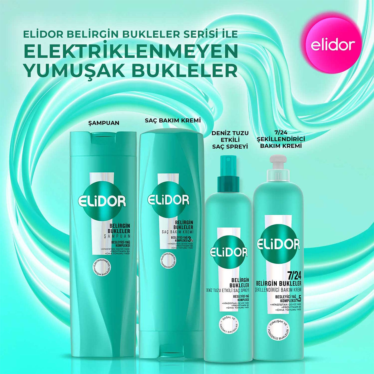 ELIDOR SAÇ SPREY BELİRGİN BUKLELER 190ML