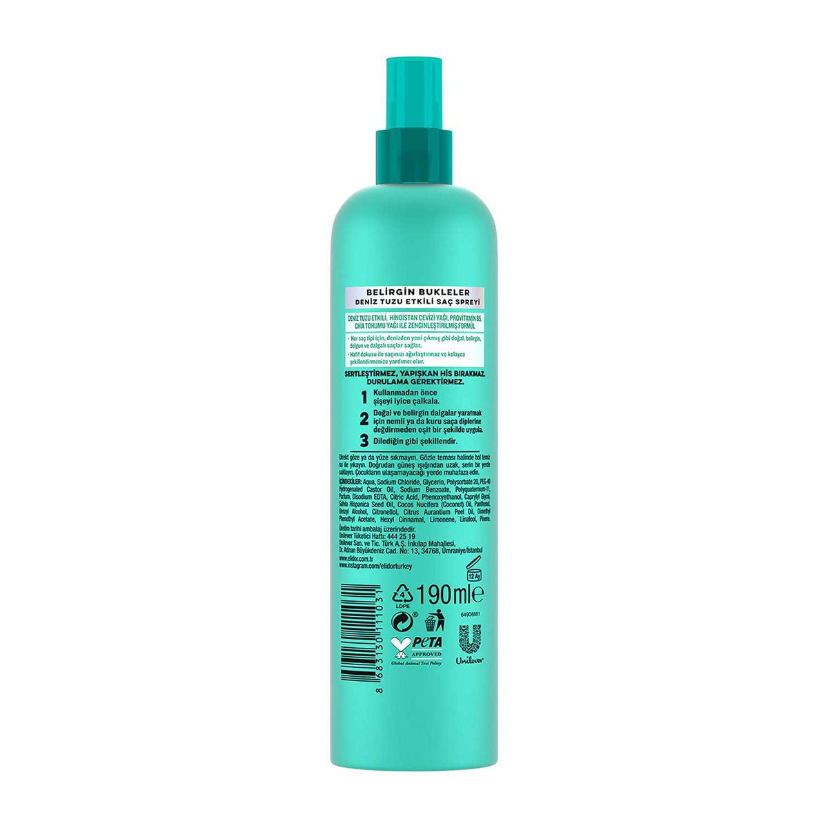 ELIDOR SAÇ SPREY BELİRGİN BUKLELER 190ML