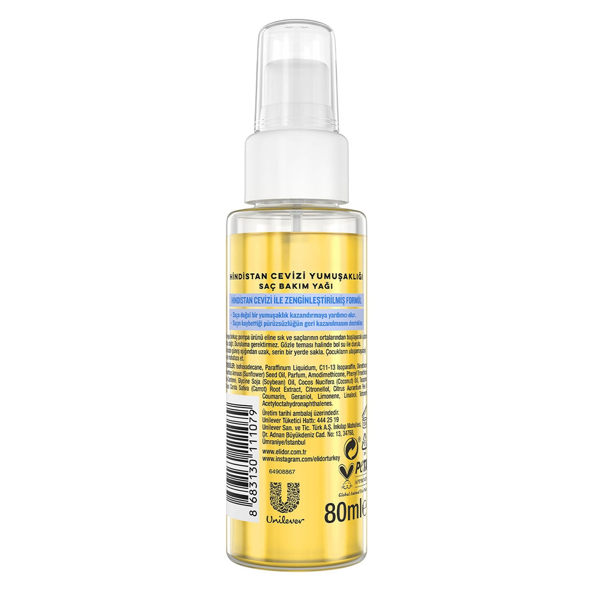 ELIDOR SAÇ YAĞI HINDISTAN CEVİZİ 80ML