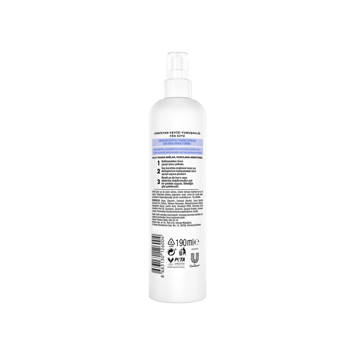 ELIDOR FÖN SÜTÜ HINDISTAN CEVİZİ 190ML