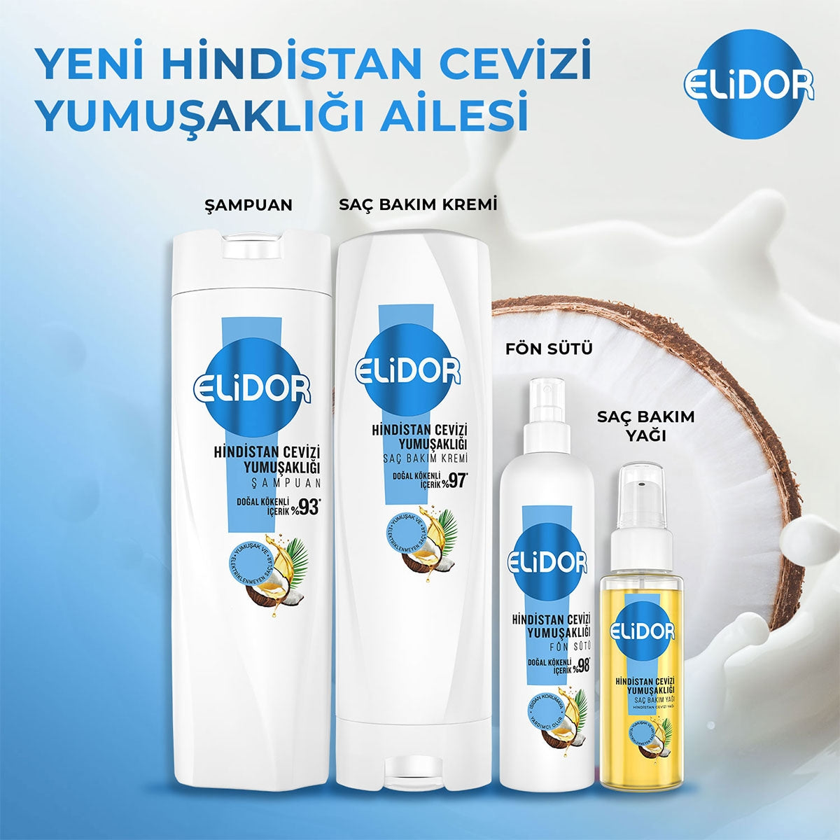 ELIDOR FÖN SÜTÜ HINDISTAN CEVİZİ 190ML