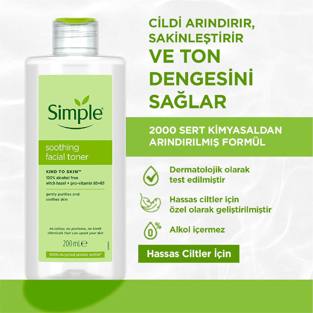 Kind to Skin Yatıştırıcı Yüz Tonik 200 ml
