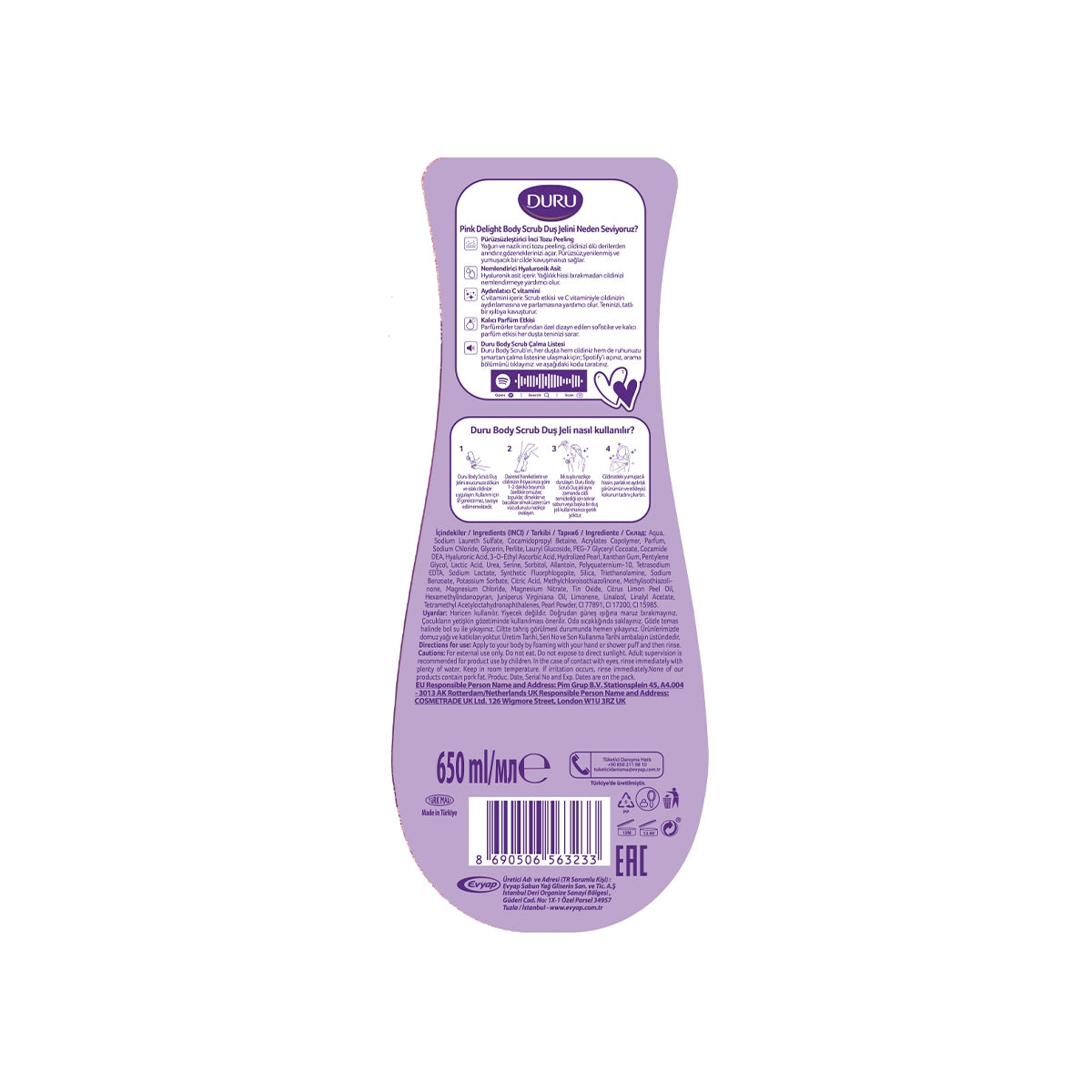 Body Scrub Pink Delight Duş Jeli 650 ml