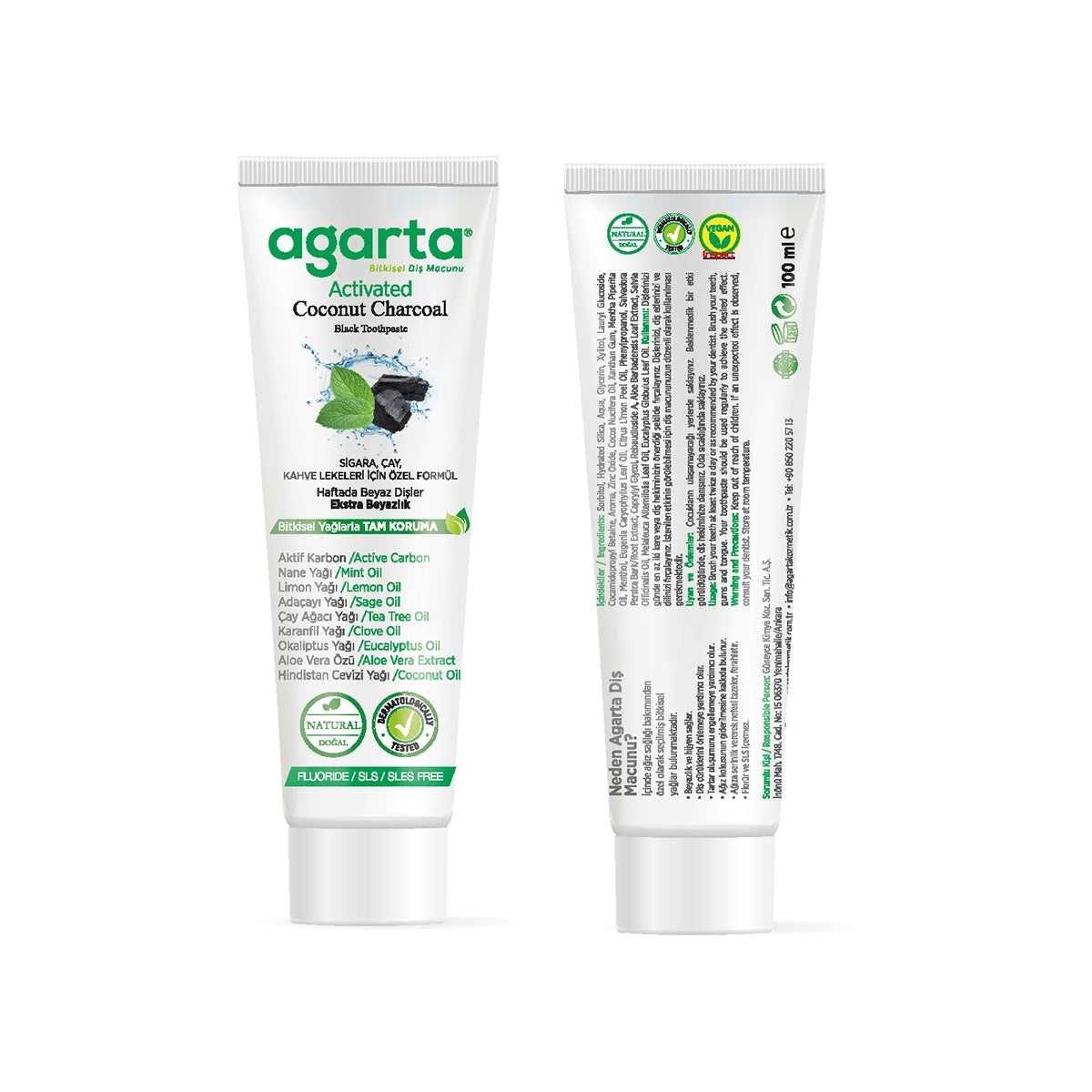 Doğal Aktif Karbonlu Diş Macunu 100 ml
