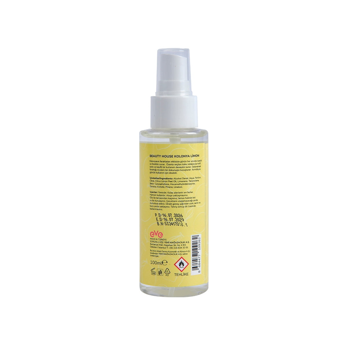 Kolonya Limon 100Ml