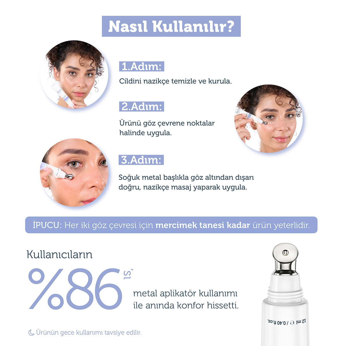 Kırışıklık Karşıtı Göz Çevresi Bakım Kremi 12 ml