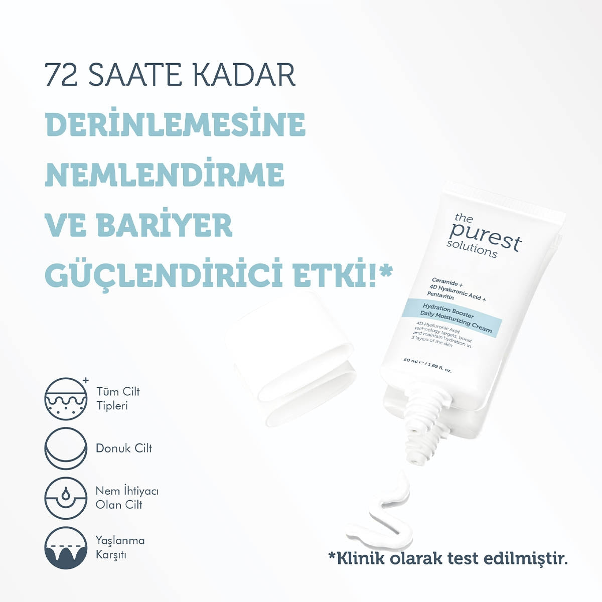 24 Saat Etkili Günlük Yoğun Nemlendirici Bakım Kremi 50 ml