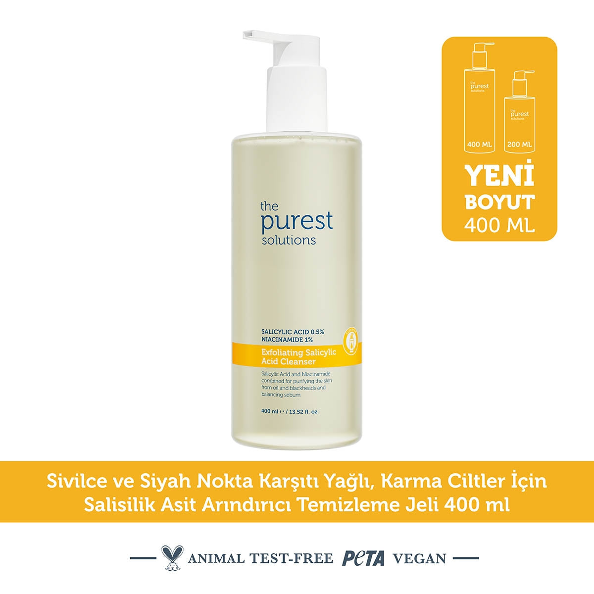 Yüz Temizleme Jeli Arındırıcı Salisilik Asit 400 ml