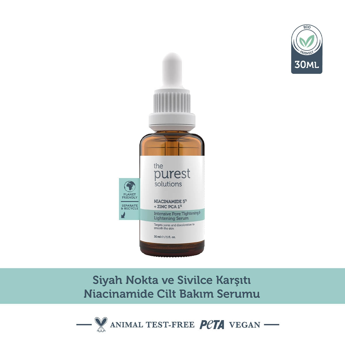 Gözenek Siyah Nokta ve Sivilce Oluşumunu Gidermeye Yardımcı Serum 30 ml