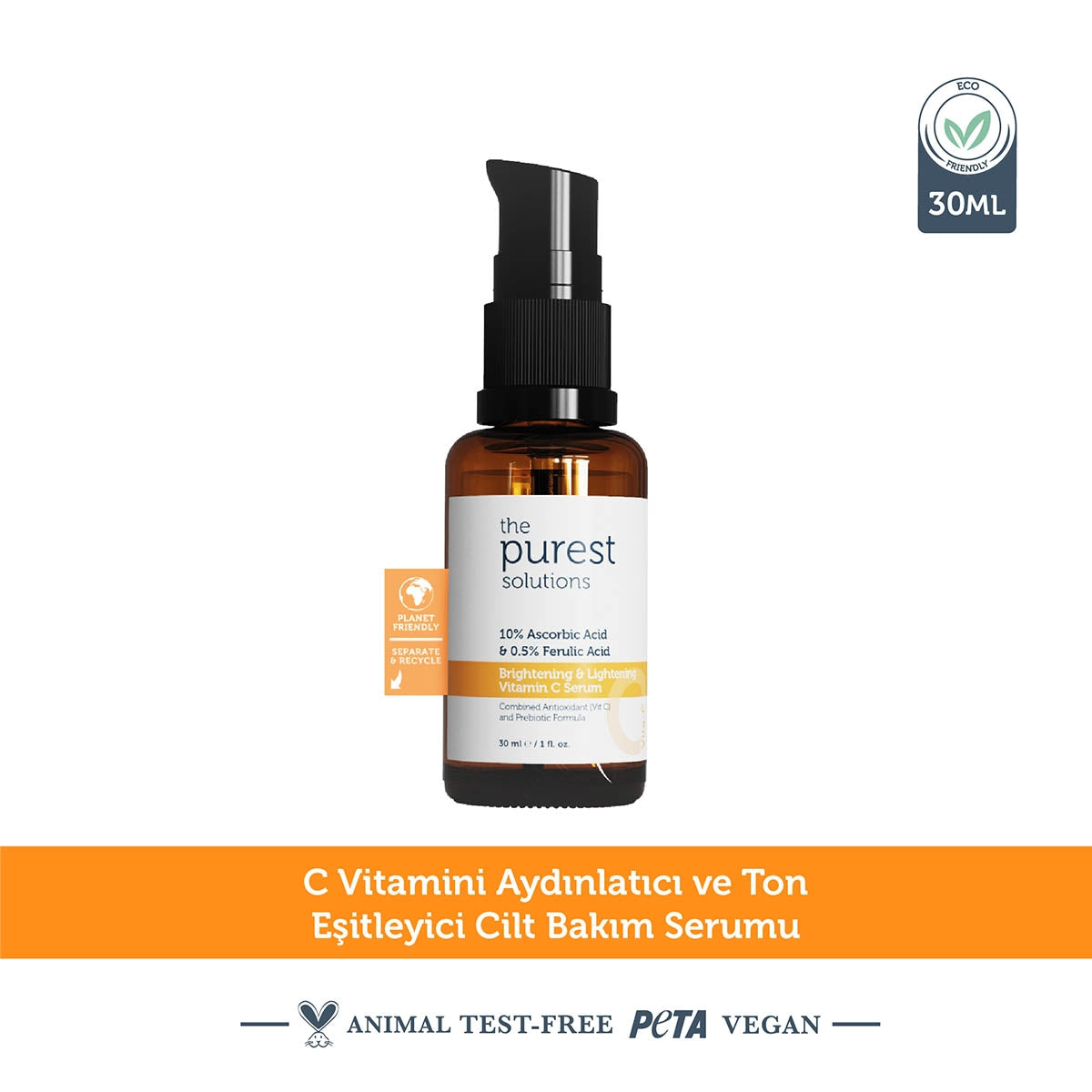 Vita-C Serum ve Aydınlatıcı Renk Tonu Eşitleyici C Vitamini Serum 30 ml