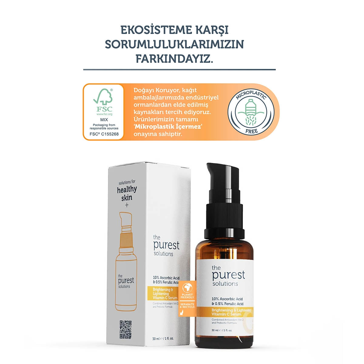 Vita-C Serum ve Aydınlatıcı Renk Tonu Eşitleyici C Vitamini Serum 30 ml
