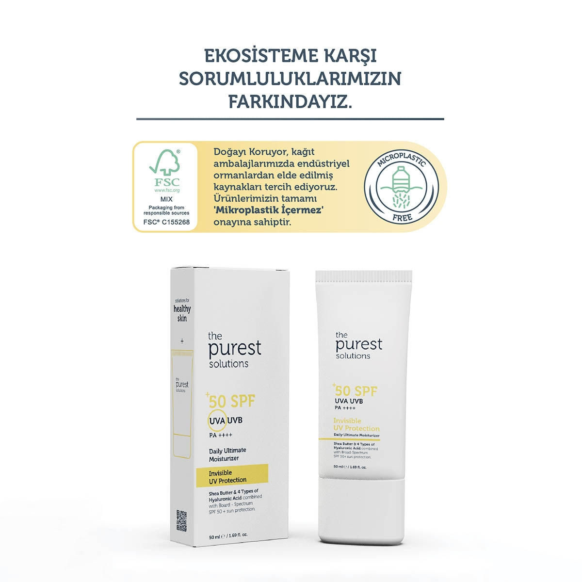 Görünmez UV Koruması Günlük Yoğun Nemlendirici SPF 50+ 50 ml