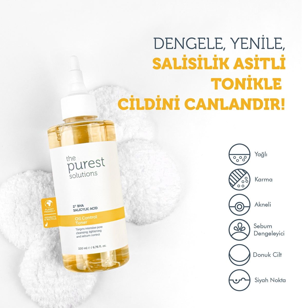 BHA %2 Siyah Nokta Hedefli Yağlanma Dengeleyici Tonik 200 ml