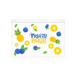 Fruity Party Ananas ve Yaban Mersini Desenli Küçük Şeffaf Çanta