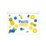 Fruity Party Ananas ve Yaban Mersini Desenli Küçük Şeffaf Çanta