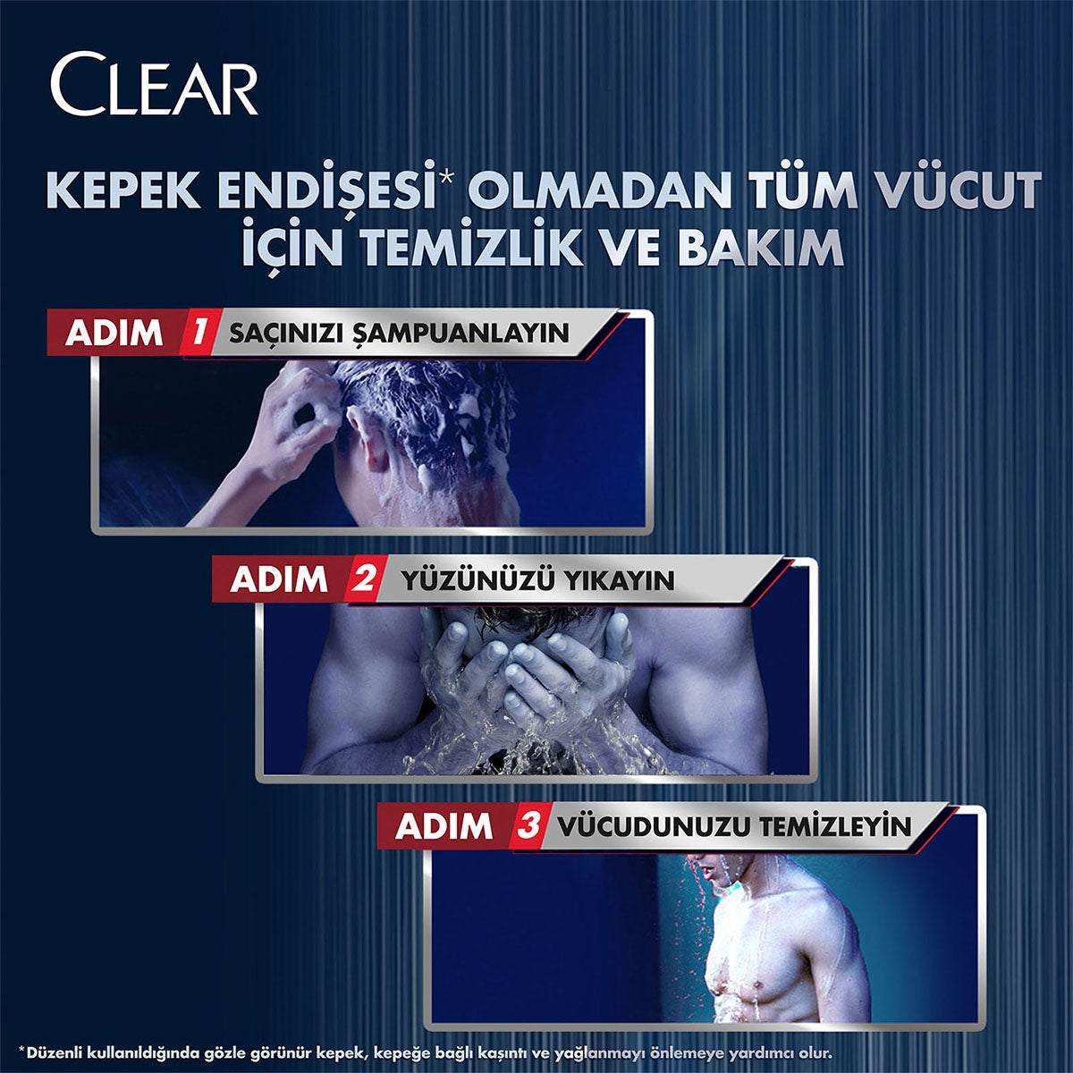 CLEAR ŞAMPUAN 3IN1 MENTOL 90ML