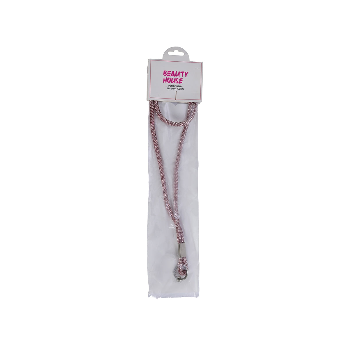 Pembe Uzun Telefon Askısı
