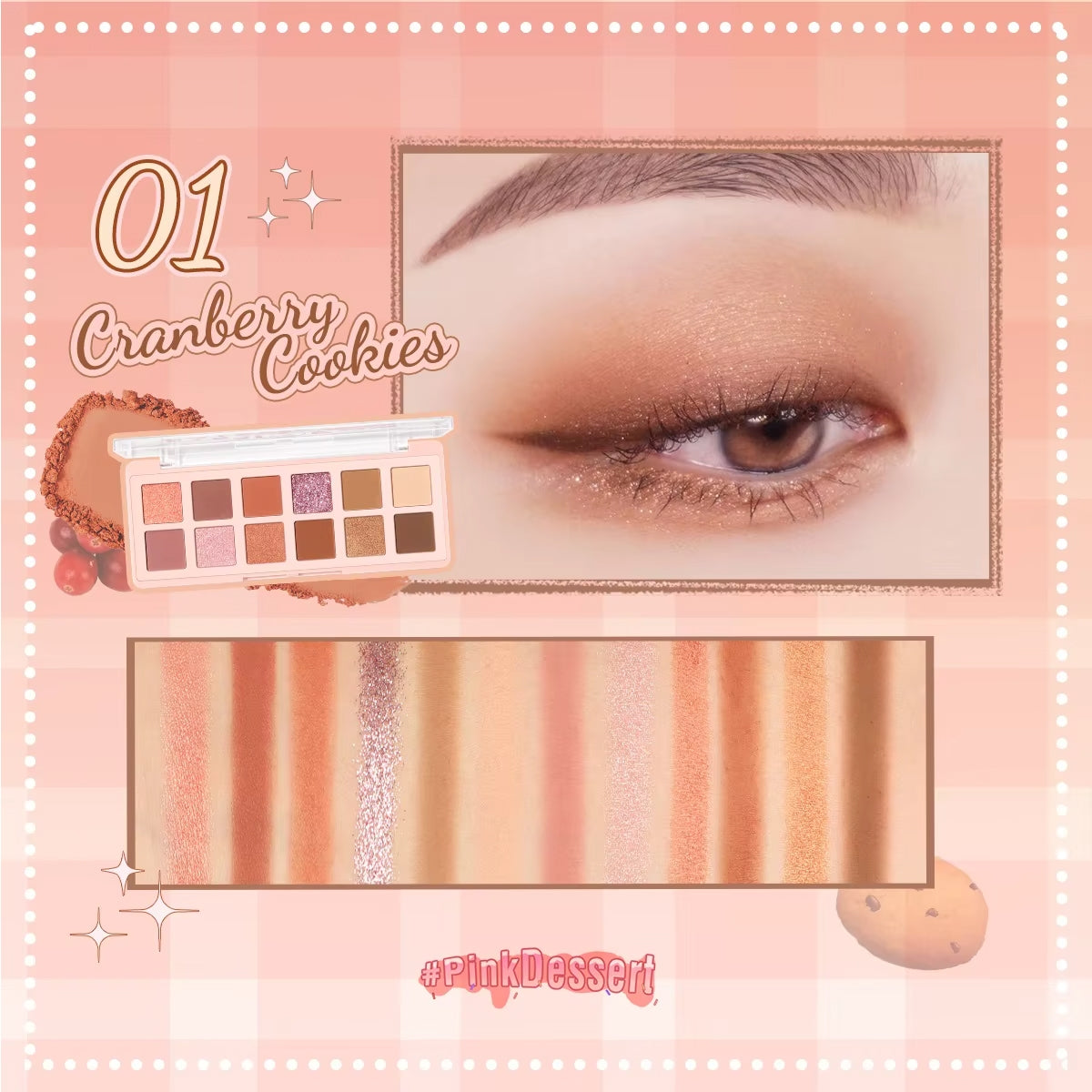 Pro Touch 12'li Far Paleti - 01 Cranberry Cookies
