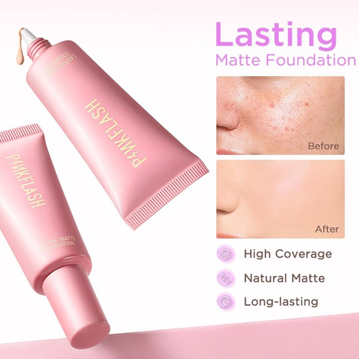 Lasting Mat Fondöten 02-Sand Beige