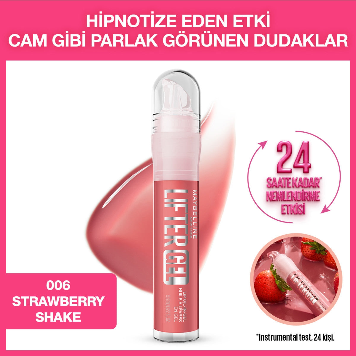 Lifter Gel Dudak Parlatıcısı 06 Strawberry Shake