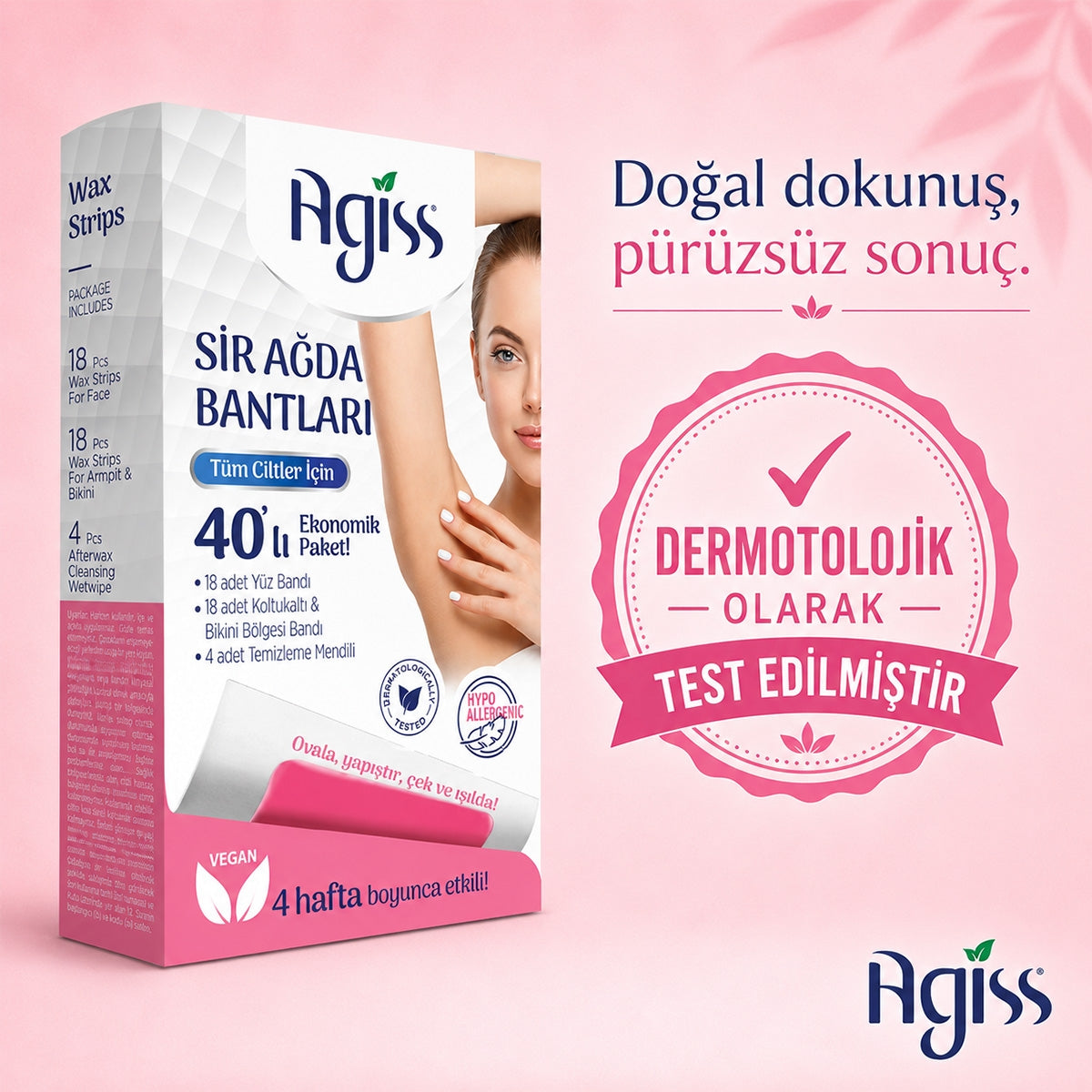 Sir Ağda Bantları Yüz-Koltuk Altı-Bikini Eko Set 40'lı