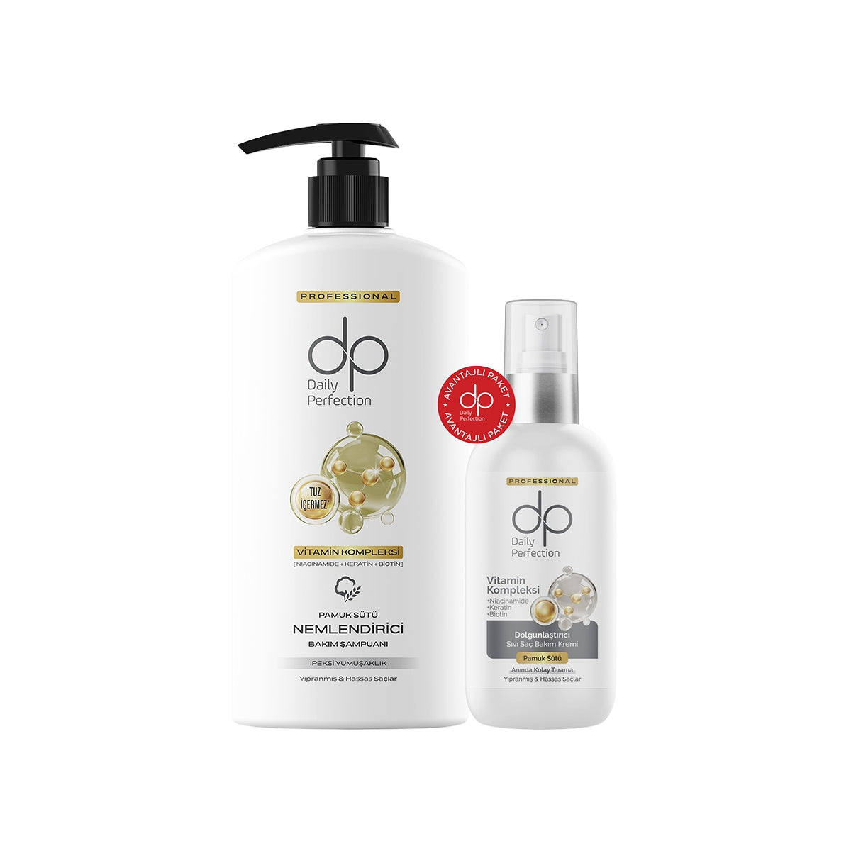 DP ŞAMP 425ML+S.KREMİ 200ML PAMUK SÜTÜ